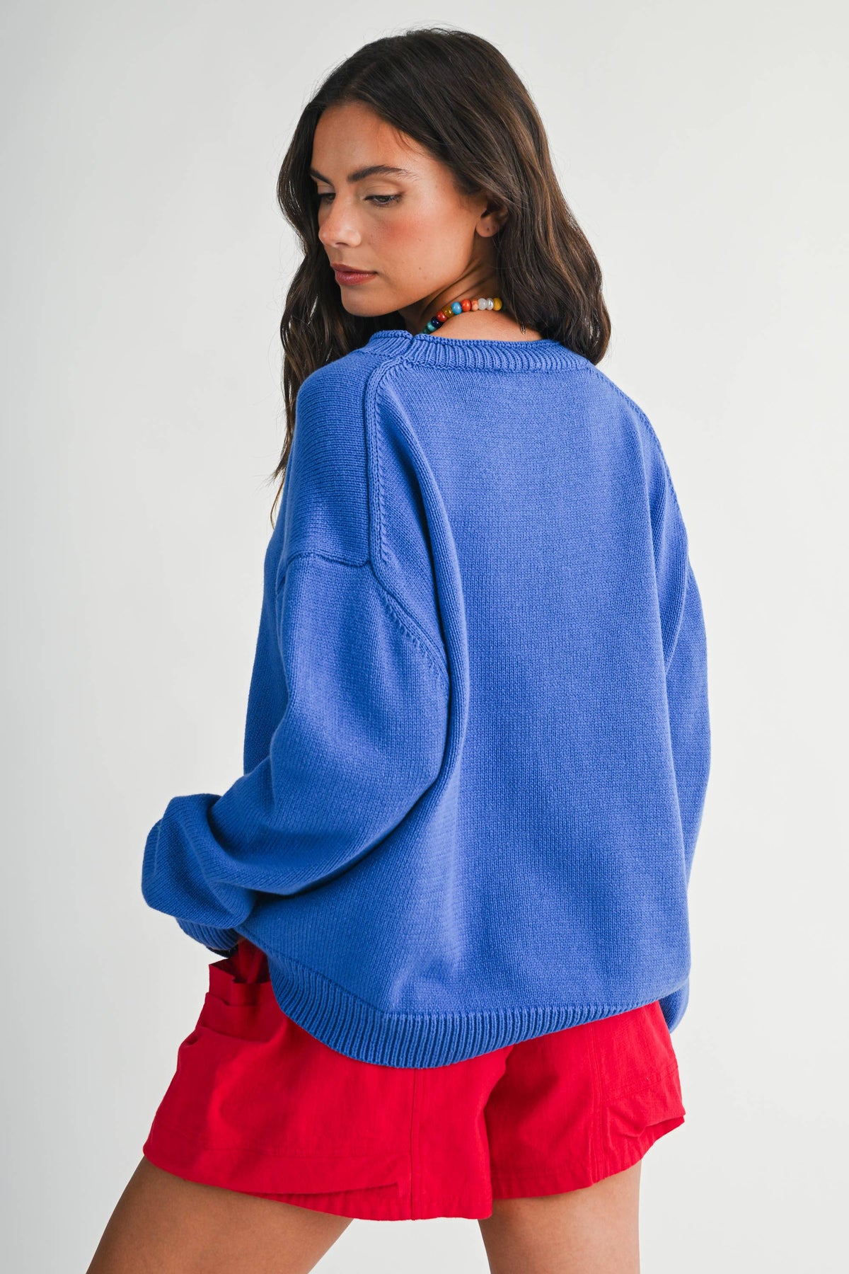 Oversized Graphic Knit Sweater