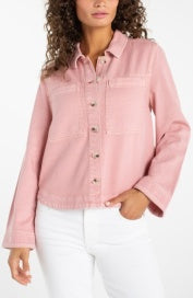 High/Low Denim Shacket