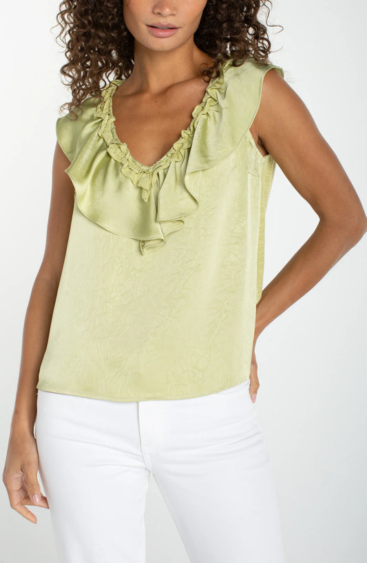Green Ruffle Shirt